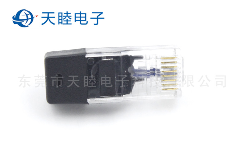 RJ45水晶頭帶100歐電阻器自測功能8P8C網(wǎng)絡(luò)自檢保護(hù)防屏器